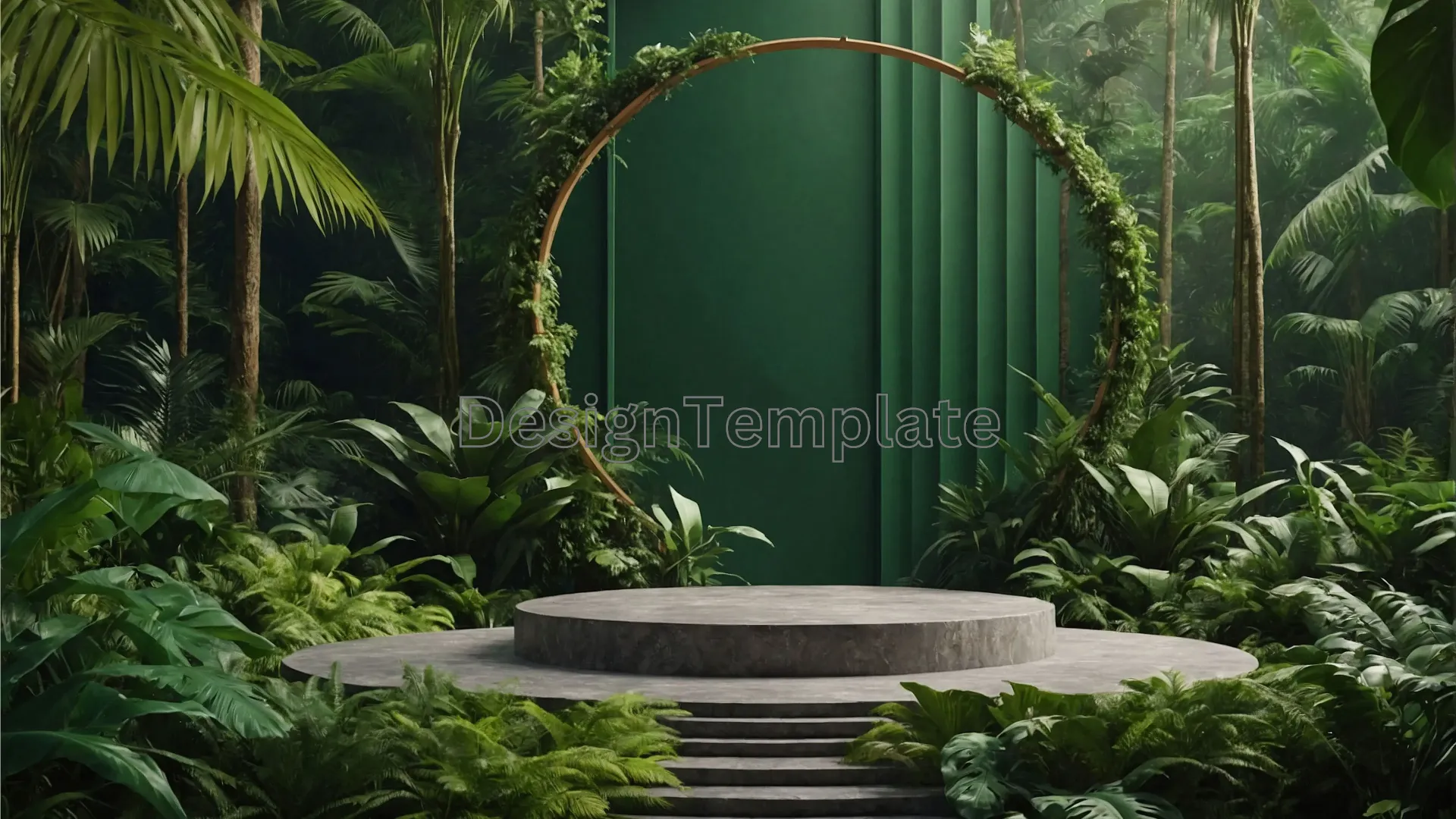 Natural Stone Circle Jungle Canopy Texture image